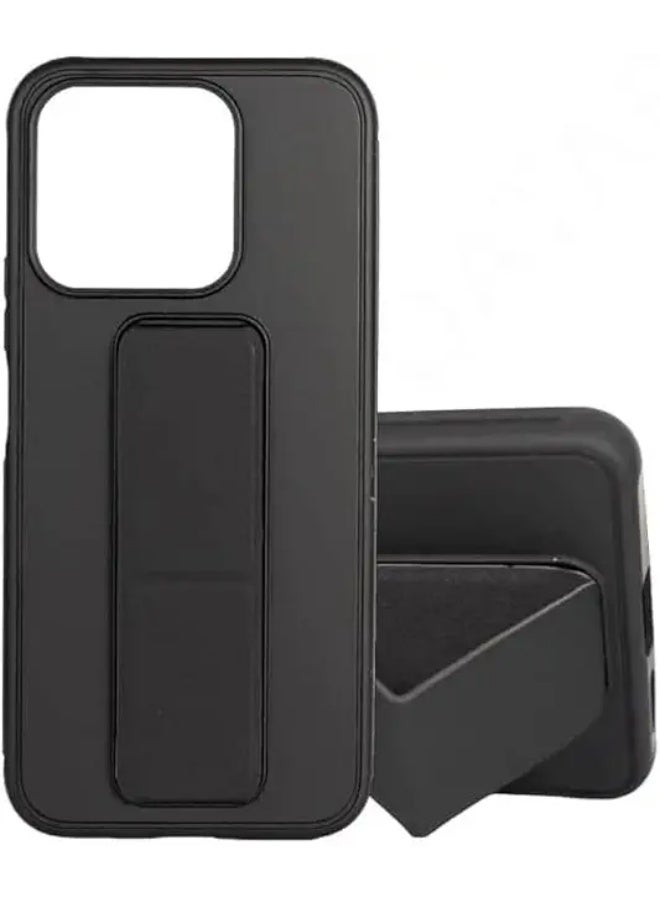 Magnetc Grip  Cover For Honor X8B , Kickstand Slim Shockproof Grip Case, Silcione Protective Cover For Honor X8B - Black